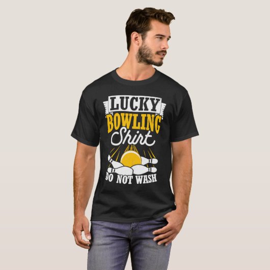 Bowling Ball Button Bowler Strike Bowling Fanatic  T-Shirt (Vorne ganz)