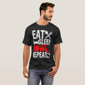 Bowling Ball Button Bowler Strike Team Bowling All T-Shirt (Vorne ganz)