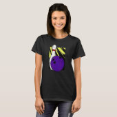 Bowling Ball Button Buttone Strike Spare Split 710 T-Shirt (Vorne ganz)