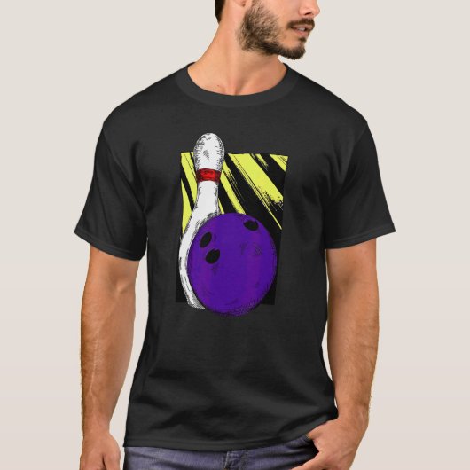 Bowling Ball Button Buttone Strike Spare Split 710 T-Shirt (Vorderseite)