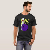 Bowling Ball Button Buttone Strike Spare Split 710 T-Shirt (Vorne ganz)