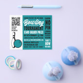 Bowling Ball & Button, Ten-Button Bowling Turnier Flyer (Einzeln)