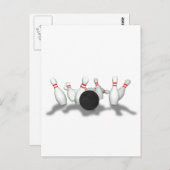 Bowling Ball & Buttone: 3D-Modell: Postkarte (Vorne/Hinten)