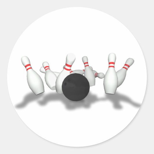 Bowling Ball & Buttone: 3D-Modell: Runder Aufkleber (Vorderseite)