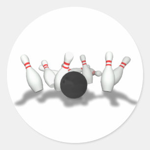 Bowling Ball & Buttone: 3D-Modell: Runder Aufkleber