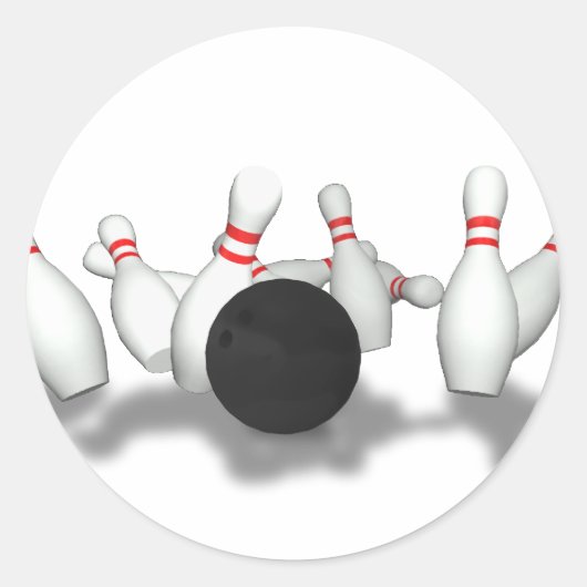 Bowling Ball & Buttone: 3D-Modell: Runder Aufkleber (Vorderseite)