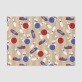 Bowling Ball, Buttone und Schuhe Gemustert Seidenpapier (Vorderseite)