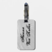 Bowling Ball Cow Gray Gepäckanhänger (Rückseite vertikal)