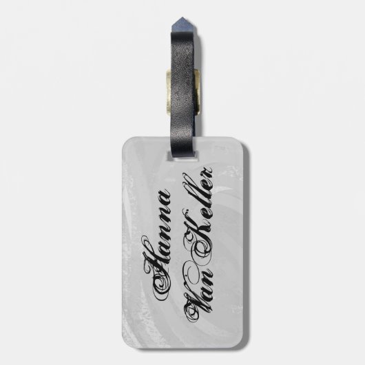 Bowling Ball Cow Gray Gepäckanhänger (Rückseite vertikal)