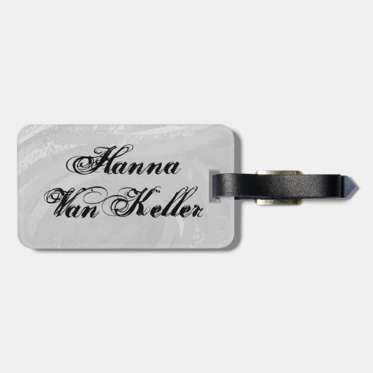 Bowling Ball Cow Gray Gepäckanhänger (Rückseite horizontal)