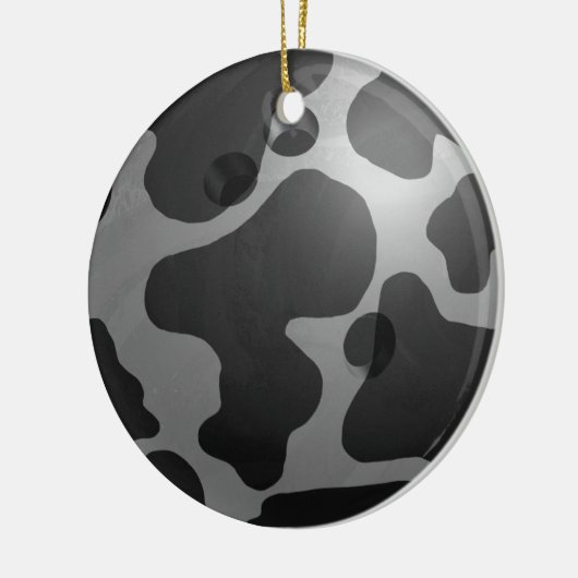 Bowling Ball Cow Gray Keramikornament (Links)
