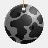Bowling Ball Cow Gray Keramikornament (Hinten)
