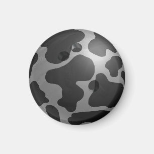 Bowling Ball Cow Gray Magnet