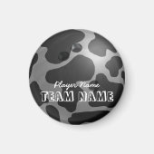 Bowling Ball Cow Gray Magnet (Vorne)