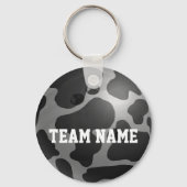 Bowling Ball Cow Gray Schlüsselanhänger (Vorderseite)