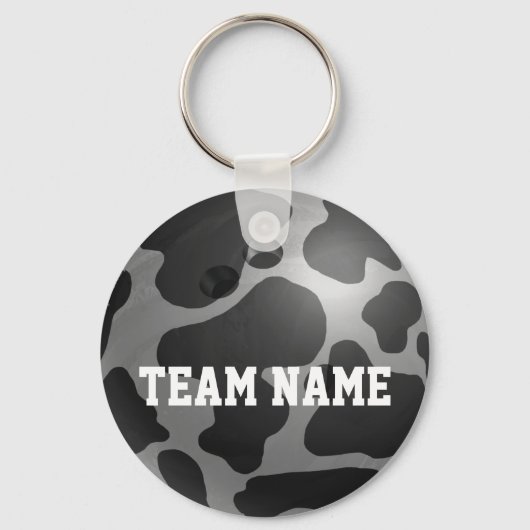Bowling Ball Cow Gray Schlüsselanhänger (Vorderseite)