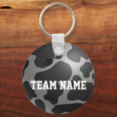 Bowling Ball Cow Gray Schlüsselanhänger (Vorderseite)