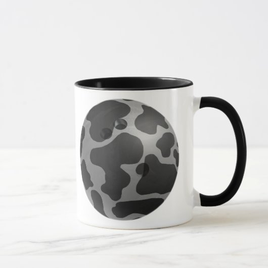 Bowling Ball Cow Gray Tasse (Rechts)