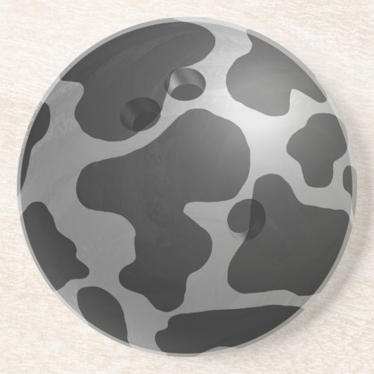 Bowling Ball Cow Gray Untersetzer (Vorne)