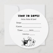 Bowling Ball Custom Save The Date (Rückseite)