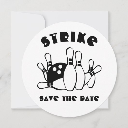 Bowling Ball Custom Save The Date (Vorderseite)