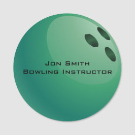 Bowling Ball Design Name Tag Namensschild