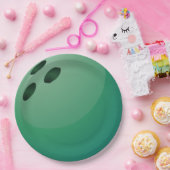 Bowling Ball Design Paper Party Plate Pappteller (Party)