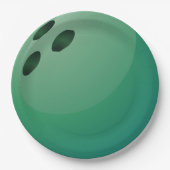 Bowling Ball Design Paper Party Plate Pappteller (Vorderseite)