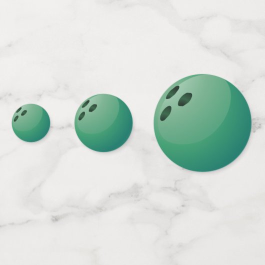 Bowling Ball Design Table Confetti Konfetti (Rückseiten)