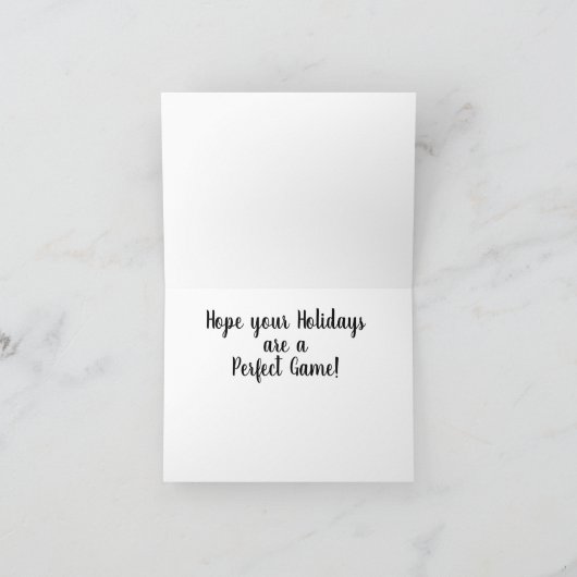 Bowling Ball Design Weihnachtskarte Karte (Innenseite)