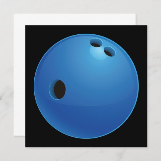 Bowling Ball Einladung (Vorne/Hinten)