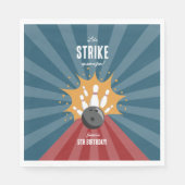 Bowling Ball erwischt Spaß und Kindergeburtstag Serviette (Vorderseite)