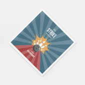 Bowling Ball erwischt Spaß und Kindergeburtstag Serviette (Ecke)