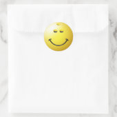 Bowling Ball Face Runder Aufkleber (Tasche)