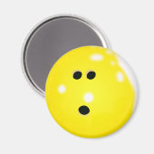Bowling Ball (Gelb) Magnet (Vorderseite/Rückseite)