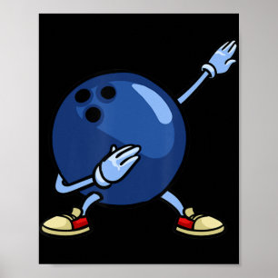 Bowling Ball Geschenke Button Männer Frauen Kinder Poster
