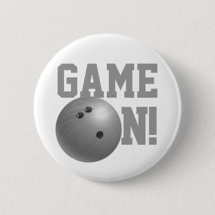 Bowling Ball Gray Button
