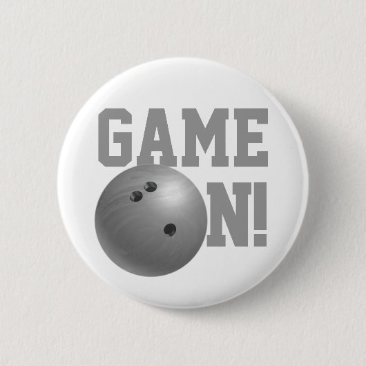 Bowling Ball Gray Button (Vorderseite)