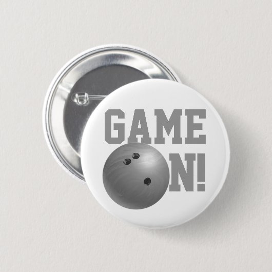 Bowling Ball Gray Button (Vorne & Hinten)