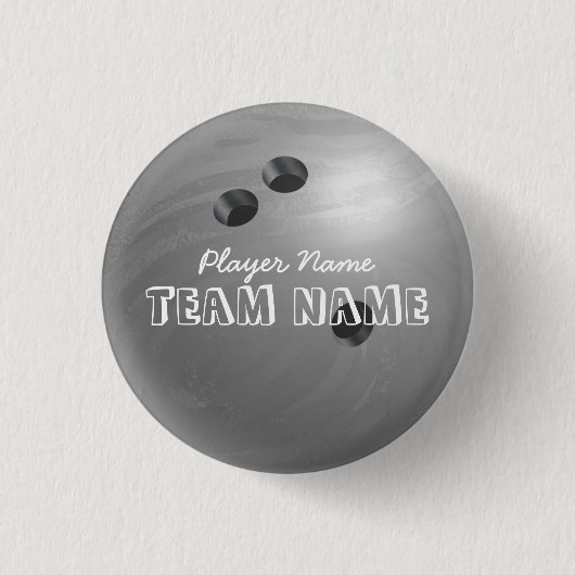 Bowling Ball Gray Button (Vorderseite)