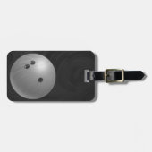 Bowling Ball Gray Gepäckanhänger (Vorderseite horizontal)