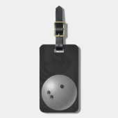 Bowling Ball Gray Gepäckanhänger (Vorderseite vertikal)
