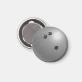 Bowling Ball Gray Magnet (Vorderseite/Rückseite)
