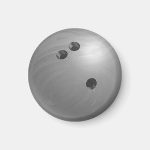 Bowling Ball Gray Magnet