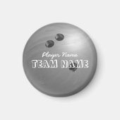 Bowling Ball Gray Magnet (Vorne)