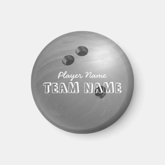 Bowling Ball Gray Magnet (Vorne)