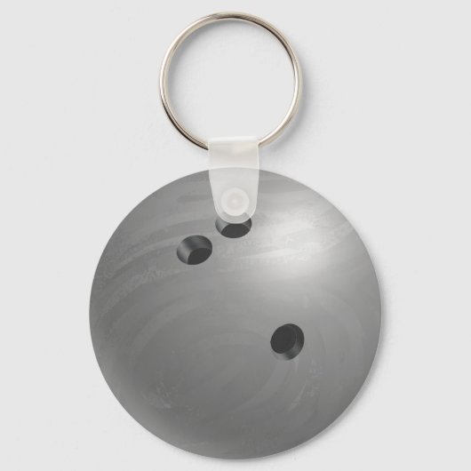 Bowling Ball Gray Schlüsselanhänger (Vorderseite)