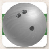 Bowling Ball Gray Untersetzer (Vorderseite)