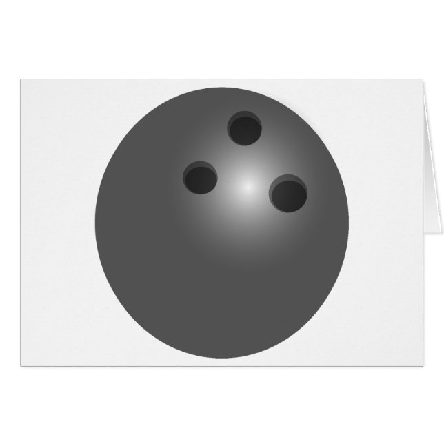 Bowling Ball Grußkarte (Vorderseite (Horizontal))