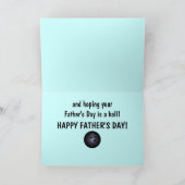 Bowling Ball Happy Vatertag Karte (Innenseite)
